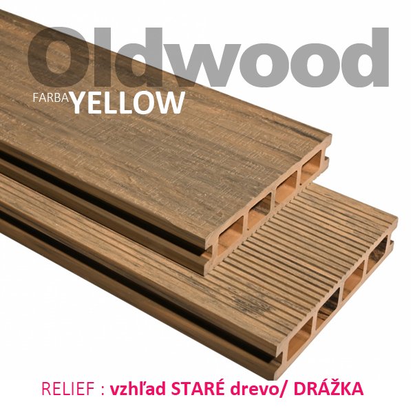 Terasová doska OLD WOOD - farba_YELLOW