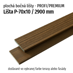 bočná PLOCHÁ lišta ( WPC Premium/Profi )