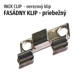 inox clip - nerezový klip - fasádny