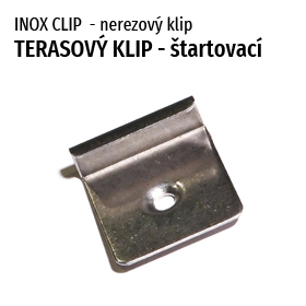 inox clip - nerezový klip - terasový